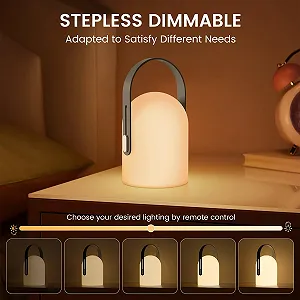 Світлодіодна настільна лампа gabless Бездротова з пультом ДК 16 кольорів IP44 1800 мАг Сіра synthetic.ua - Фото 1