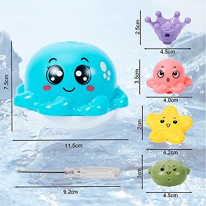 Игрушка для ванны Осьминог с распылителем воды с подсветкой synthetic.ua - Фото 1