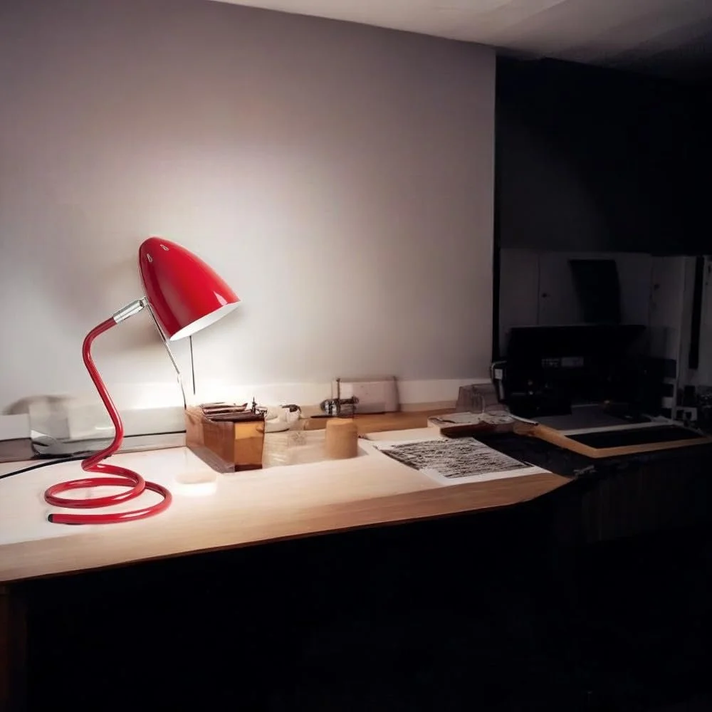 Настільна лампа SWING 38 см E27 Max 60 Вт Red, фото №7