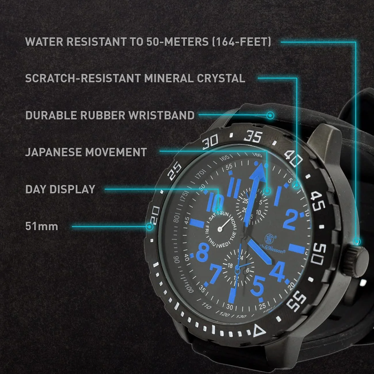 Часы Smith & Wesson Calibrator SWW-877-BL Синий, фото №4