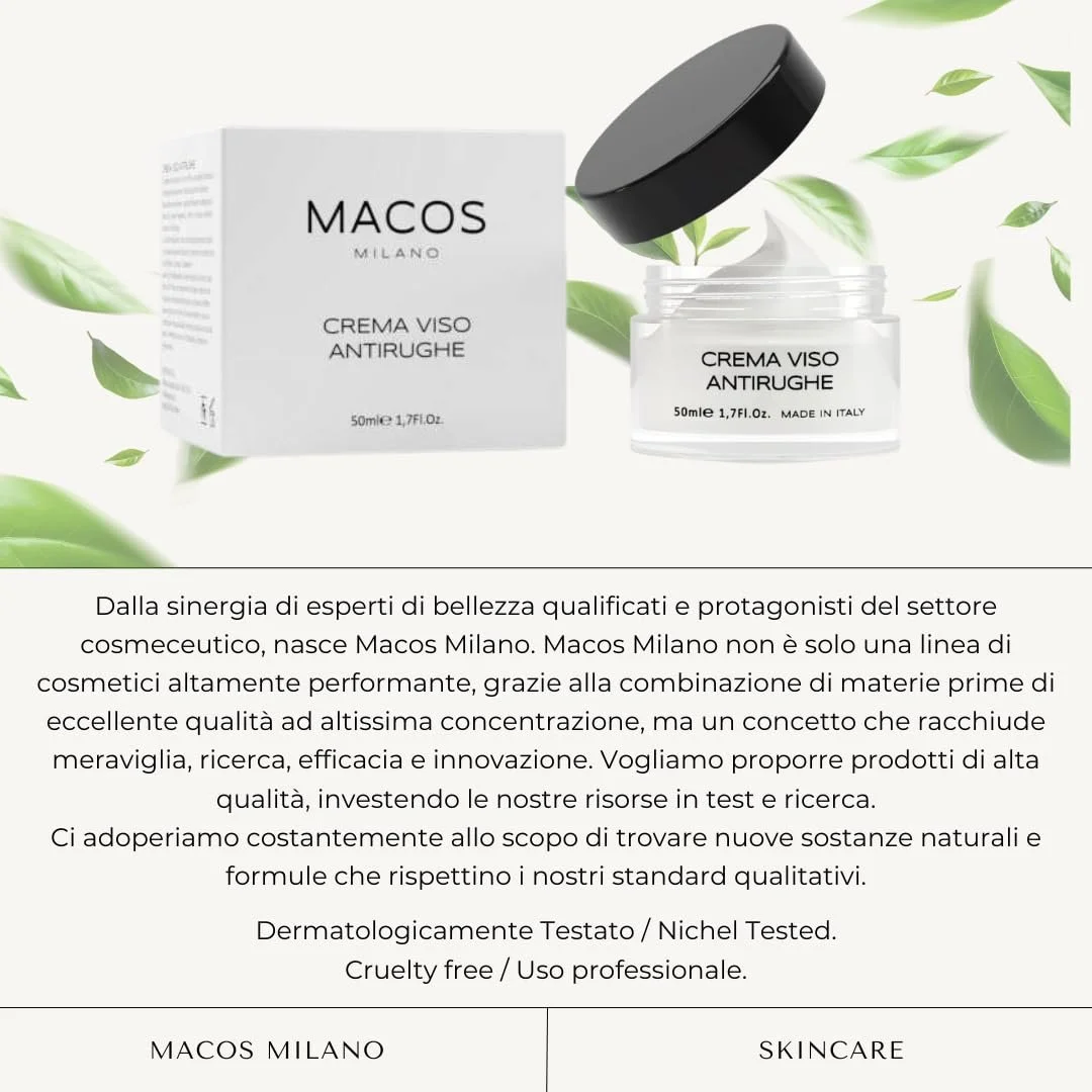 Крем для обличчя MACOS MILANO Anti-Wrinkle Face Cream зі слизом равлика та колагеном 50 мл, фото №6