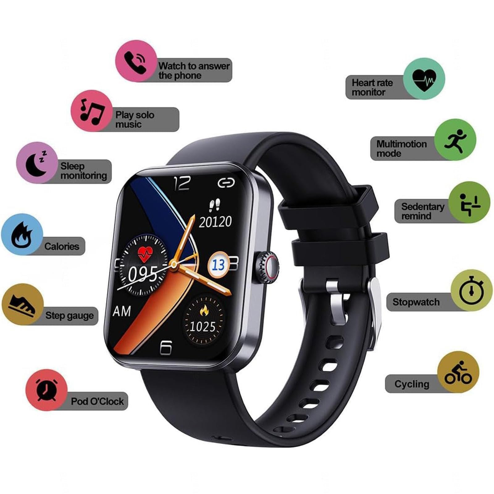 Смарт-годинник Wizvox Sherum Trackpro 2.0, чорний, фото №2
