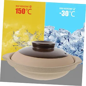 Кастрюля керамическая с крышкой термостойкая для газовой плиты synthetic.ua - Фото 1