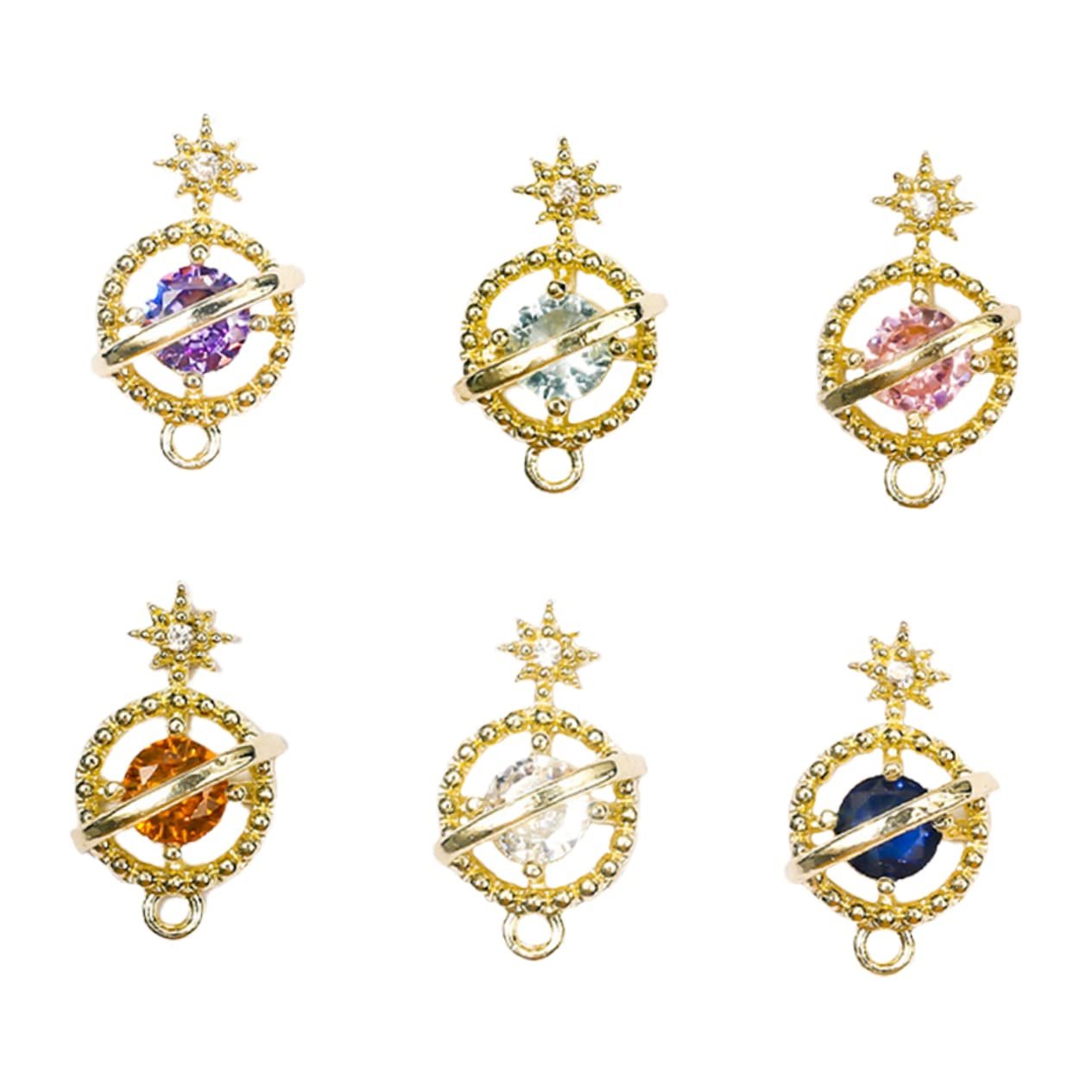 Стрази для нігтів Планета Zircon 3D, 6 шт., фото №1