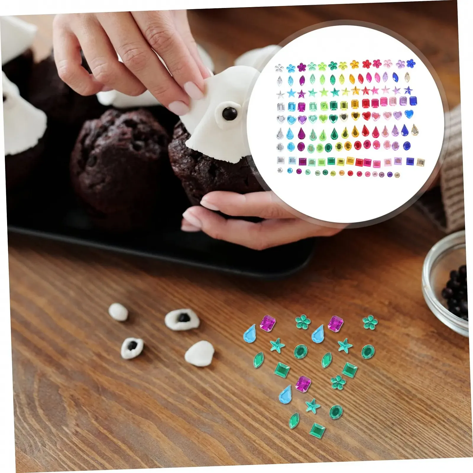 Стразы для ногтей Healeved Акрил, 2 шт, кристаллы, сердце, фото №7