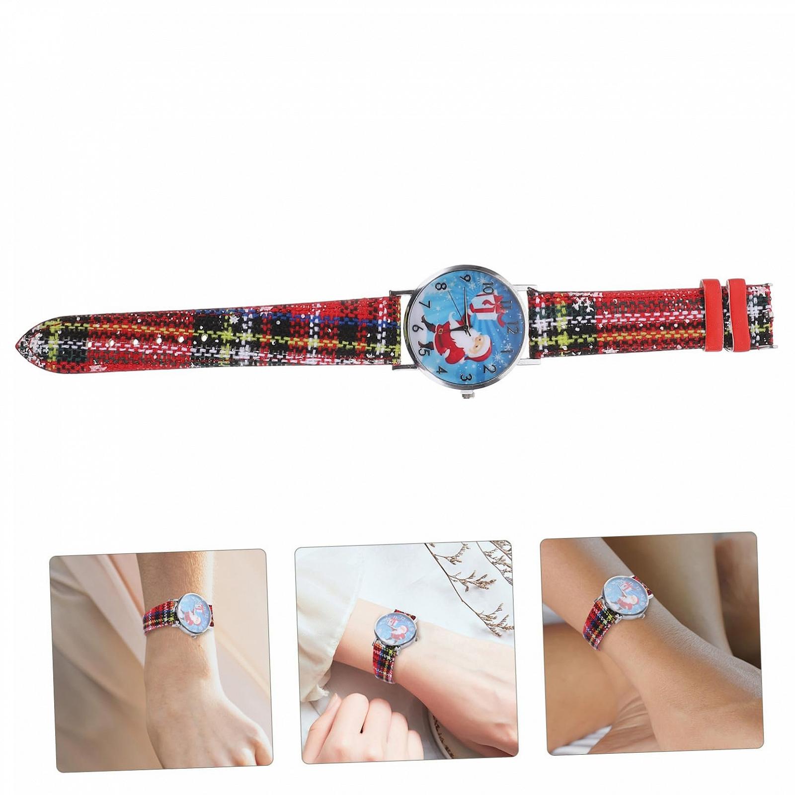 Годинник WRITWAA Різдвяний Санта Клаус Червоний Дзеркальний Матеріал Звичайне Скляне Дзеркало, фото №4 Годинник WRITWAA Різдвяний Санта Клаус Червоний Дзеркальний Матеріал Звичайне Скляне Дзеркало, фото №4