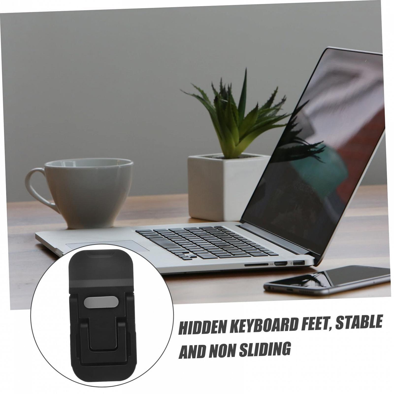 Підставка для ноутбука VALICLUD, складана, 2 шт, з міцного алюмінієвого сплаву, ергономічна, регульована, компактна, з нековзними прихованими ніжками для клавіатури для стабільної підтримки, фото №5