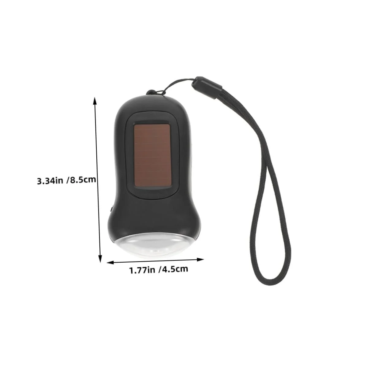 Ручной фонарь Holibanna 2 шт. LED с ручным приводом и солнечной зарядкой для кемпинга, походов, чрезвычайных ситуаций, для использования на открытом воздухе, черный и синий, фото №2