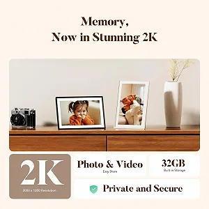 Цифровая фоторамка pexar by Lexar 2K 11 дюймов Anti-Glare IPS Touch Screen Wi-Fi 32 GB Frameo App synthetic.ua - Фото 1