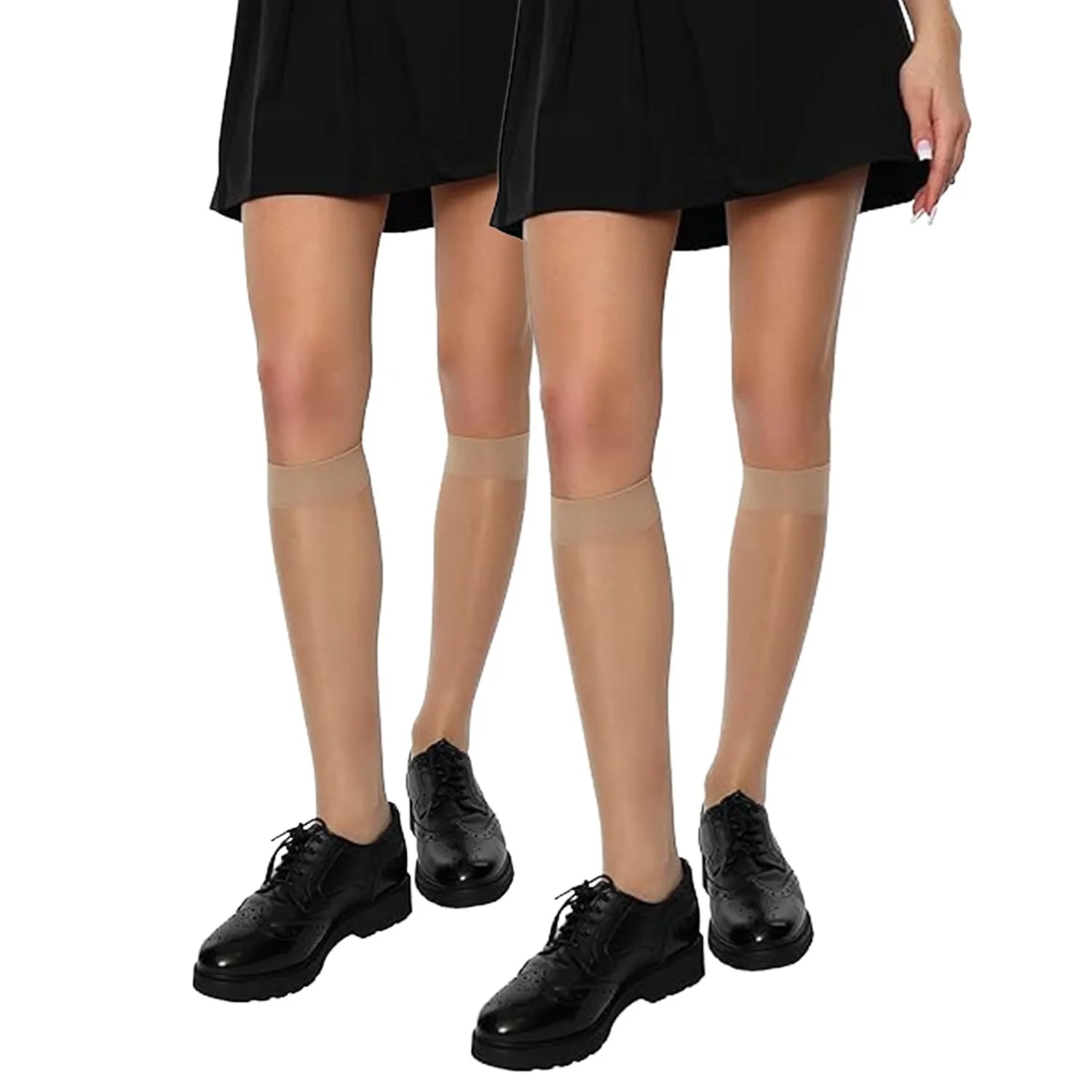 Гольфы MANA MANA Женские - 2 пары Прозрачная ткань Классический дизайн Широкая эластичная талия Дышащие - Женские гольфы 15 Denier Versatile Combinable Сделано в Италии, фото №1 Гольфы MANA MANA Женские - 2 пары Прозрачная ткань Классический дизайн Широкая эластичная талия Дышащие - Женские гольфы 15 Denier Versatile Combinable Сделано в Италии, фото №1