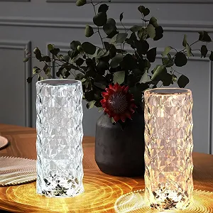 Настольная лампа GLOBO LIGHTING LED Dimmable Crystals USB 21 см Silver synthetic.ua - Фото 1