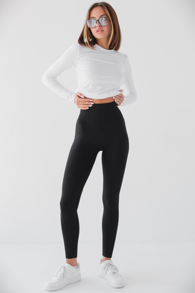 Жіночі безшовні лосини з ефектом push up Without sport black, фото №3