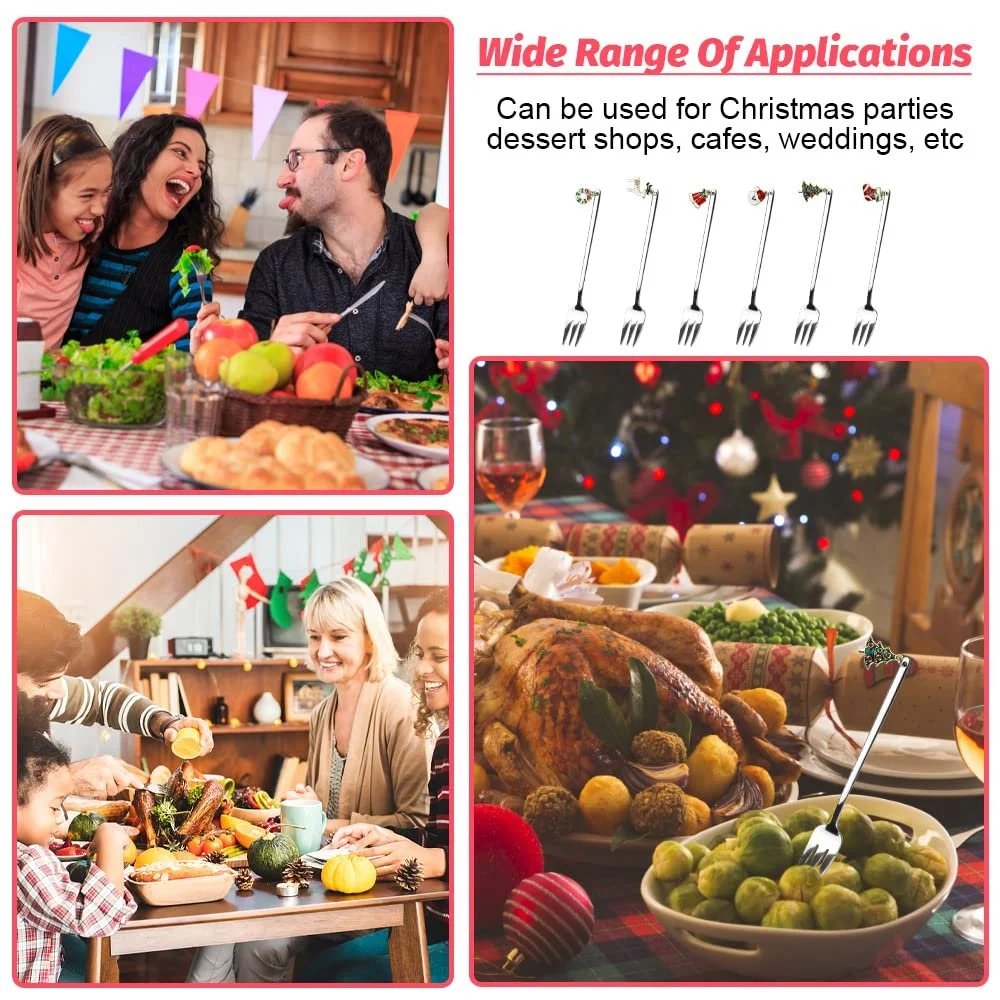 Набір з 6 десертних виделок з нержавіючої сталі, фото №6