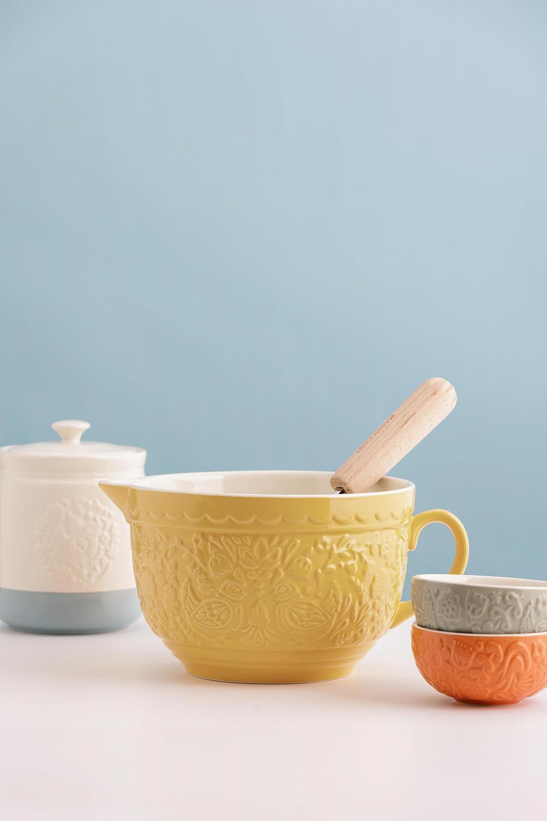 Миска для тіста Stoneware Mason Cash Home to Roost 1.9 літра з ручкою, носиком для зливу, фото №7