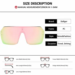 Винтажные солнцезащитные очки Dollger квадратные большого размера для женщин и мужчин. synthetic.ua - Фото 1