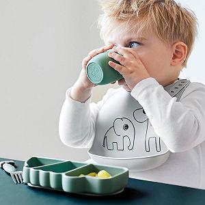 Дитяча міні-чашка Done by Deer Силіконова Набір з 3 чашок 160 мл з ручкою Термостійка Без BPA з харчового силікону - Фото 1