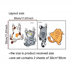 Наклейки на стіну 4 Cats Backview Мультяшні коти 4 шт. synthetic.ua - Фото 1