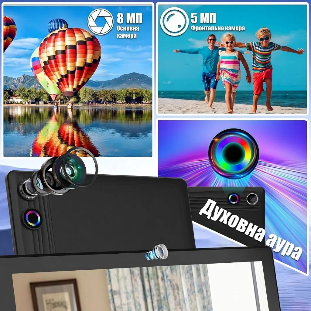 Планшет 10.1" Laptok A7 3+12/64Gb 8 ядер Android 14 6800 mAh Чорний, фото №5