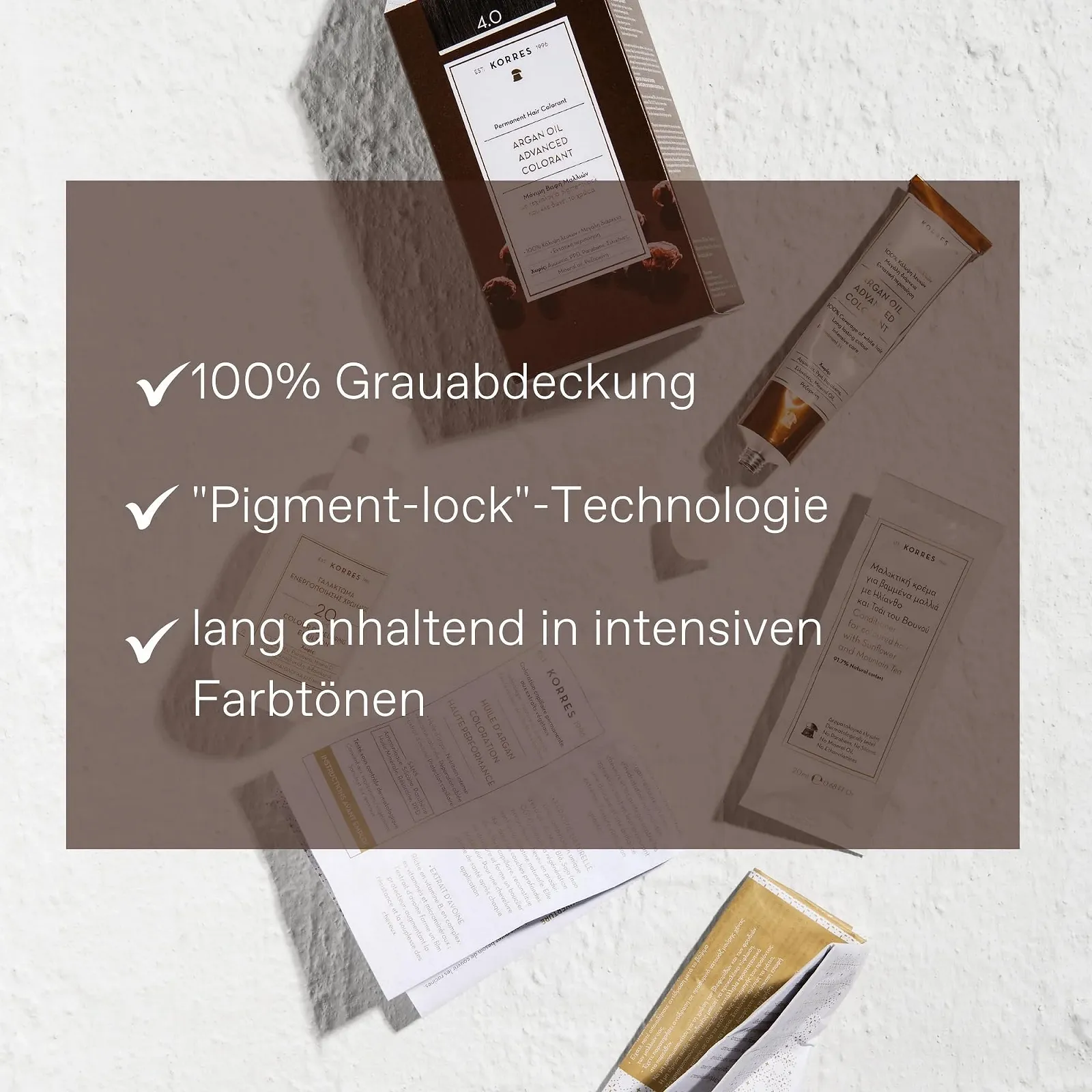 Фарба для волосся Korres Argan Oil Advanced Colorant 5.0 Світло-коричневий, 145 мл, фото №4