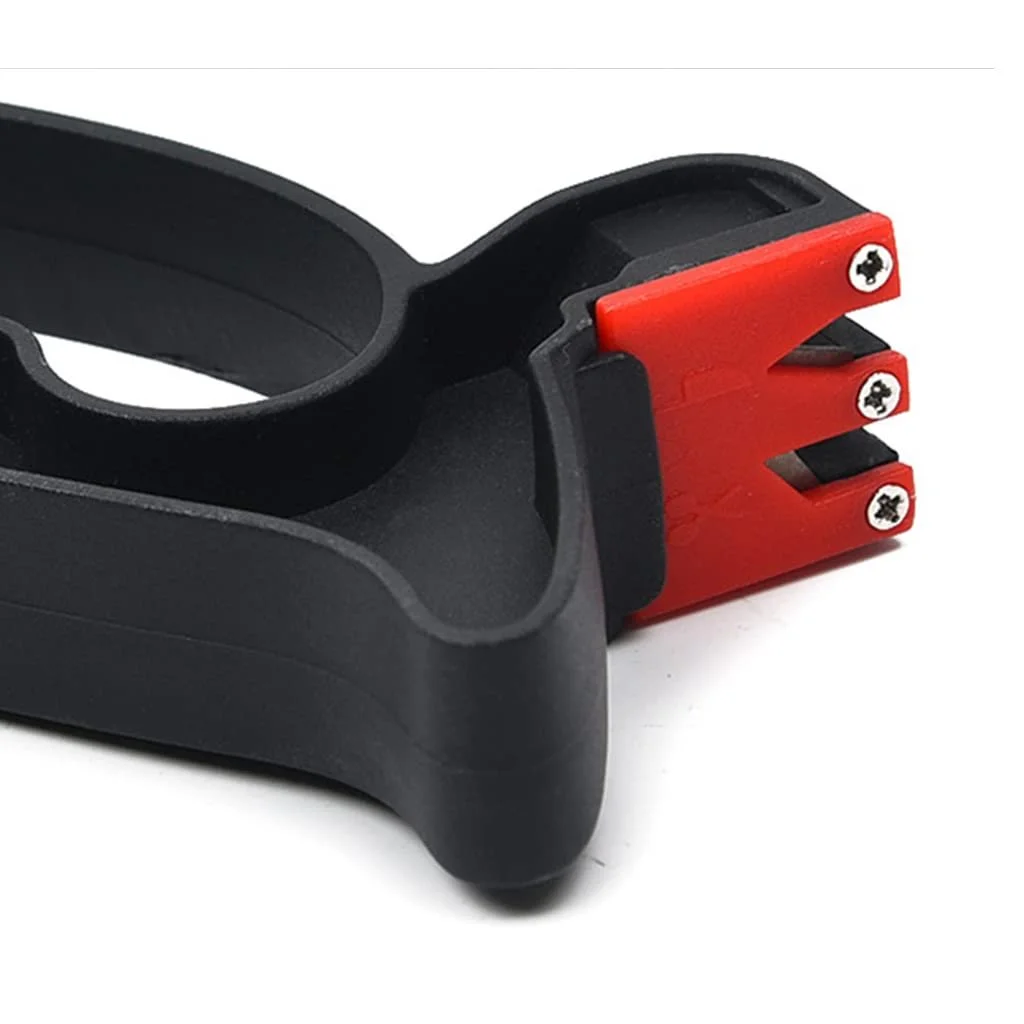 Точилка для ножів професійна двозонна з нержавіючої сталі портативна ручна, фото №4