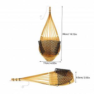 Підвісні кошики для орхідей Mipcase 4 шт бамбукові в стилі пташине гніздо synthetic.ua - Фото 1