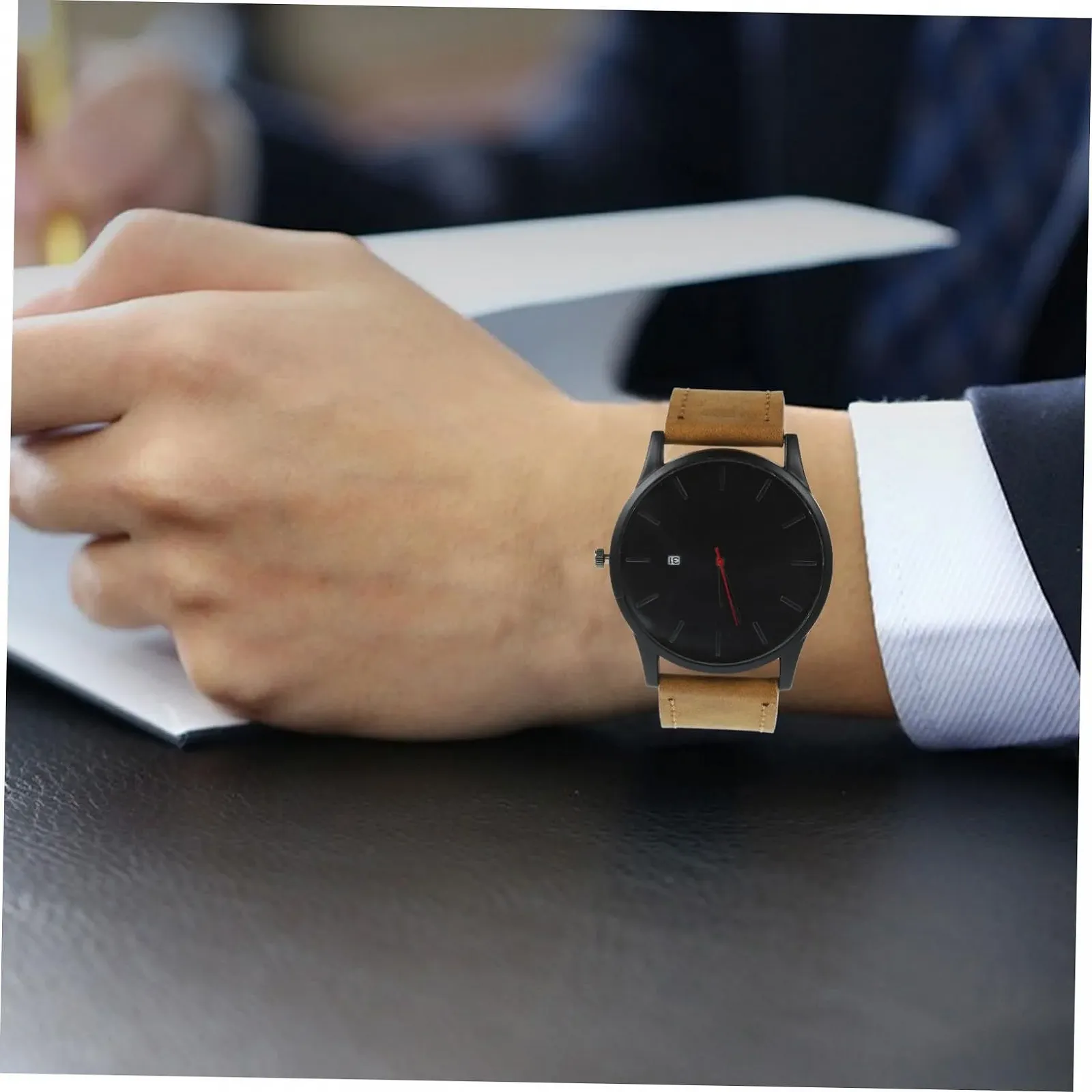 Часы Healvian Anschauen Мужские Серебро Кварцевые Черный, фото №4 Часы Healvian Anschauen Мужские Серебро Кварцевые Черный, фото №4