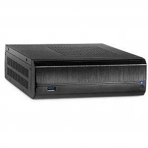 Корпус Inter-Tech JX-500 / Без БЖ / Mini-ITX / USB 3.0 / VESA-mount / Чорний - Фото 1