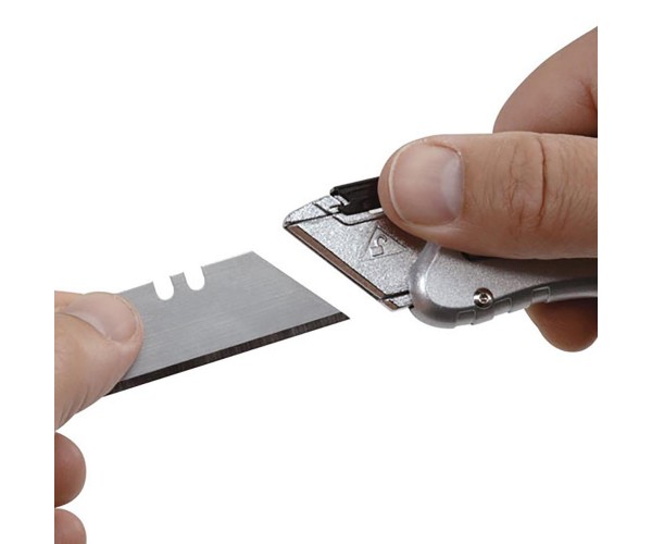 Stanley Ніж Quickslide трапецієподібне лезо 19мм корпус металевий 145мм, фото №5