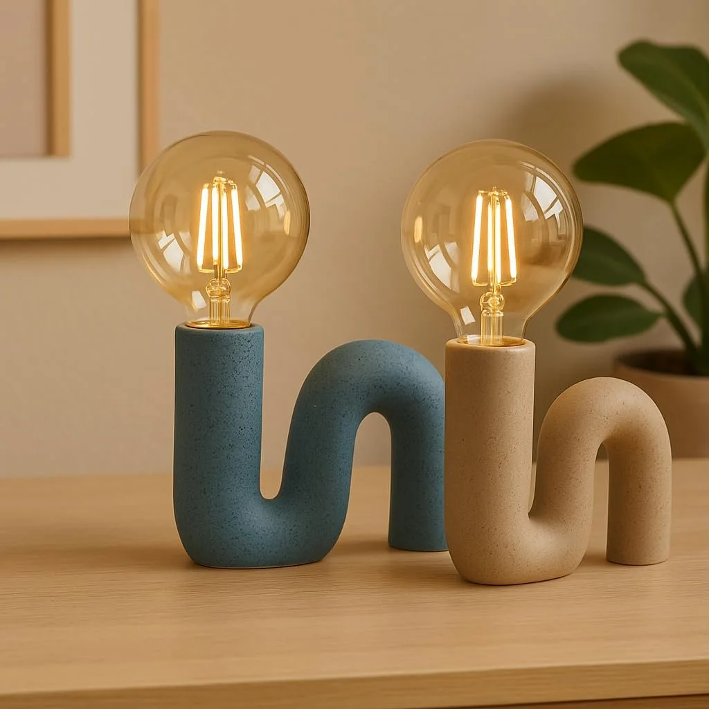 Настільна лампа Luxus Berlin H 15 x Діаметр 6 E27 Кераміка Коричневий, фото №4