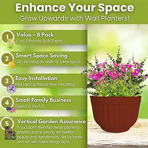 Настенные горшки с автополивом ShoppeWatch PL62 8 шт. терракотовый коричневый цена на synthetic.ua - Фото 1 Настенные горшки с автополивом ShoppeWatch PL62 8 шт. терракотовый коричневый synthetic.ua - Фото 1