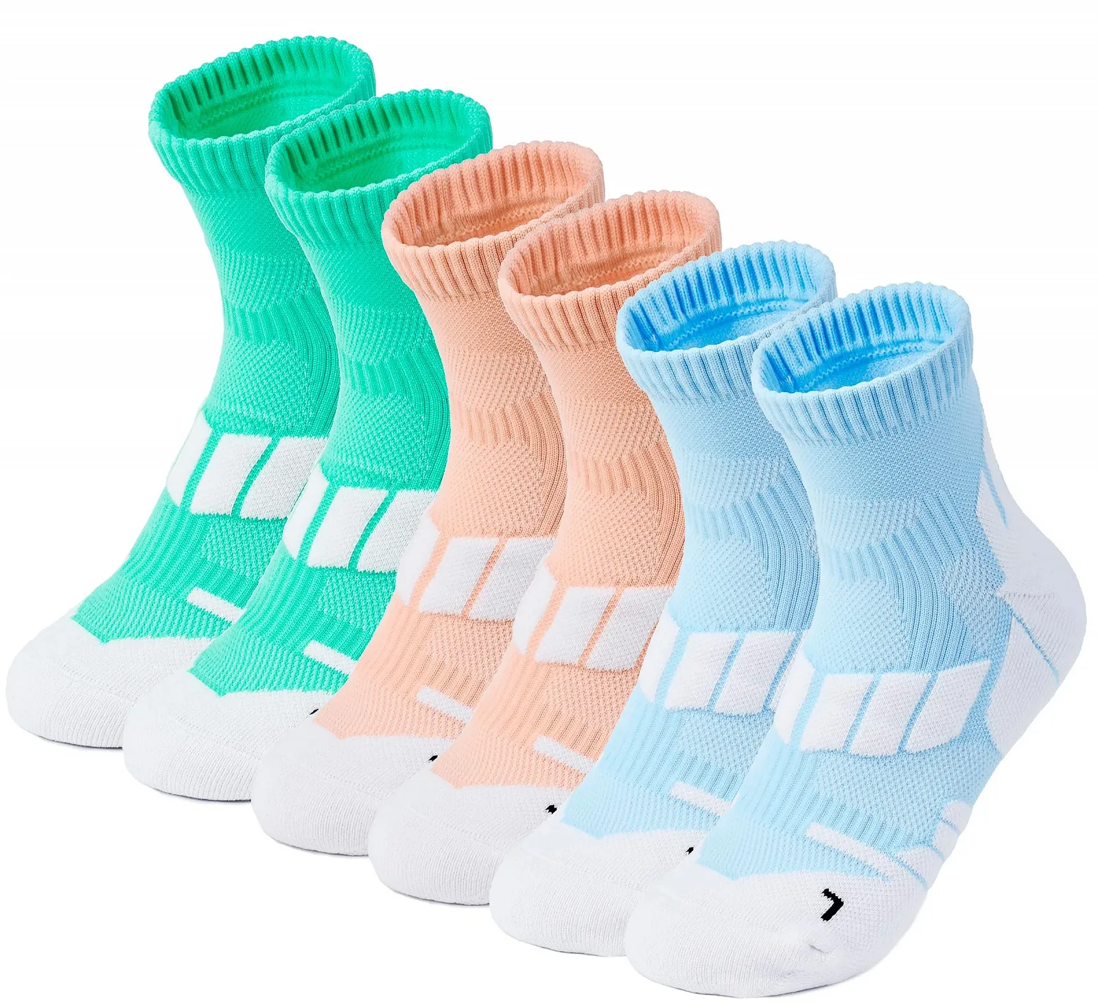 Спортивные носки для женщин бесшовные, без пузырей, нескользящие, дышащие, идеально подходят для бега, езды на велосипеде и занятий в спортзале, 3 пары, фото №1