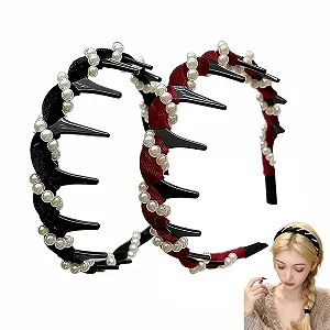 Обруч для волосся з перлинами - Фото 1