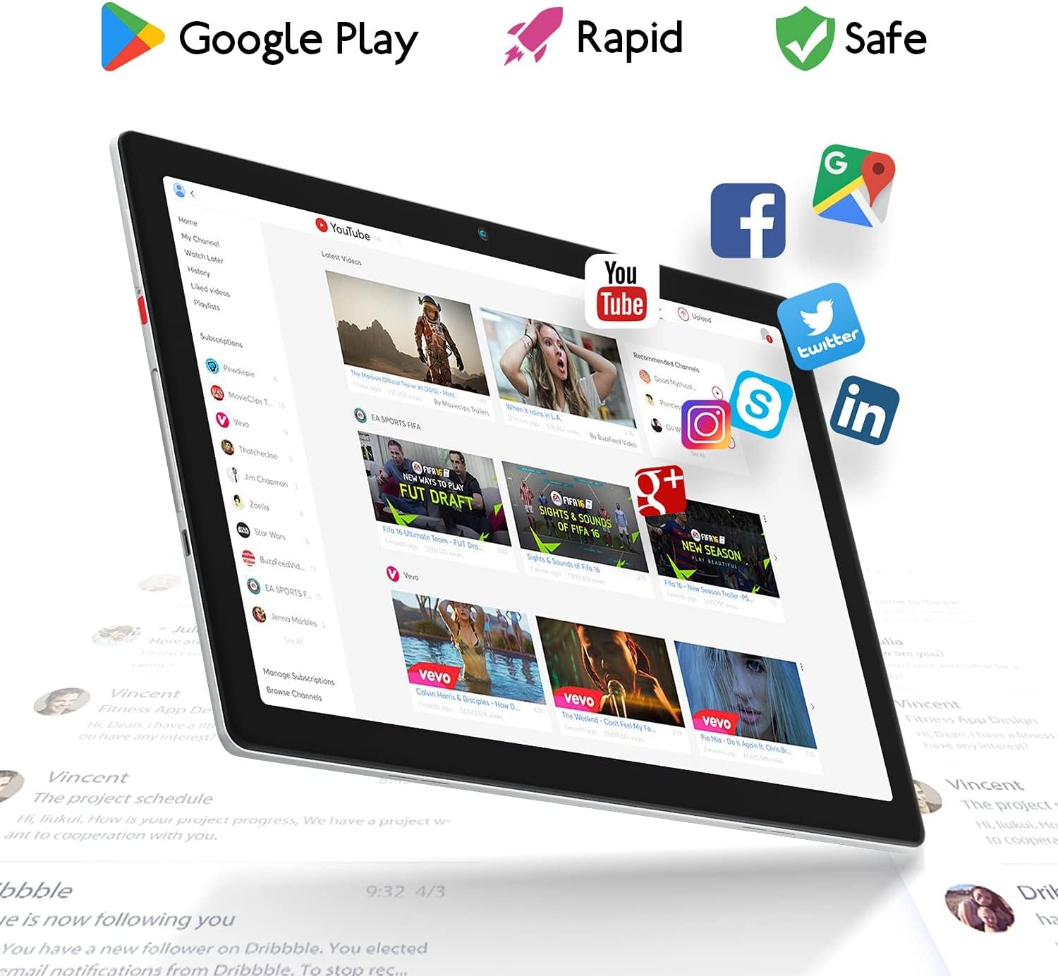 Планшет 10.1" Moderness MB1001 10.1" 2/32Gb Android 12 Сріблястий, фото №4
