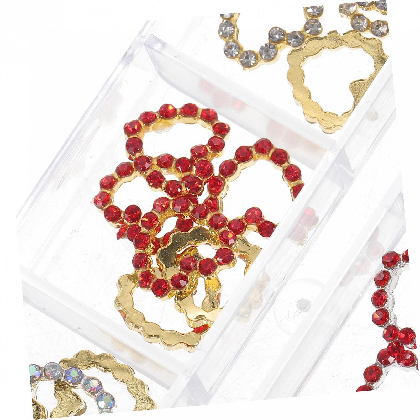 Аксессуары для ногтей Mikinona, 30 шт, стразы, подвески, праздничные украшения ко Дню Святого Валентина, ювелирные изделия для ногтей, подвеска-сердце, фото №8