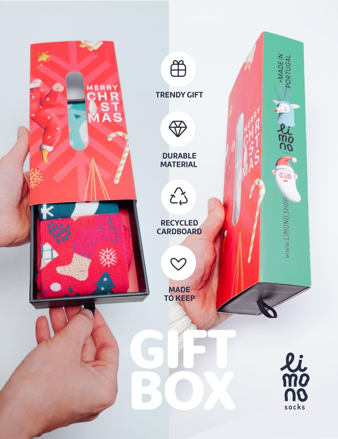 Рождественские носки - Носки унисекс Смешные, забавные и персонализированные носки спортивные Хлопковые Мультяшные в упаковке Подарок для семьи зимой, фото №3