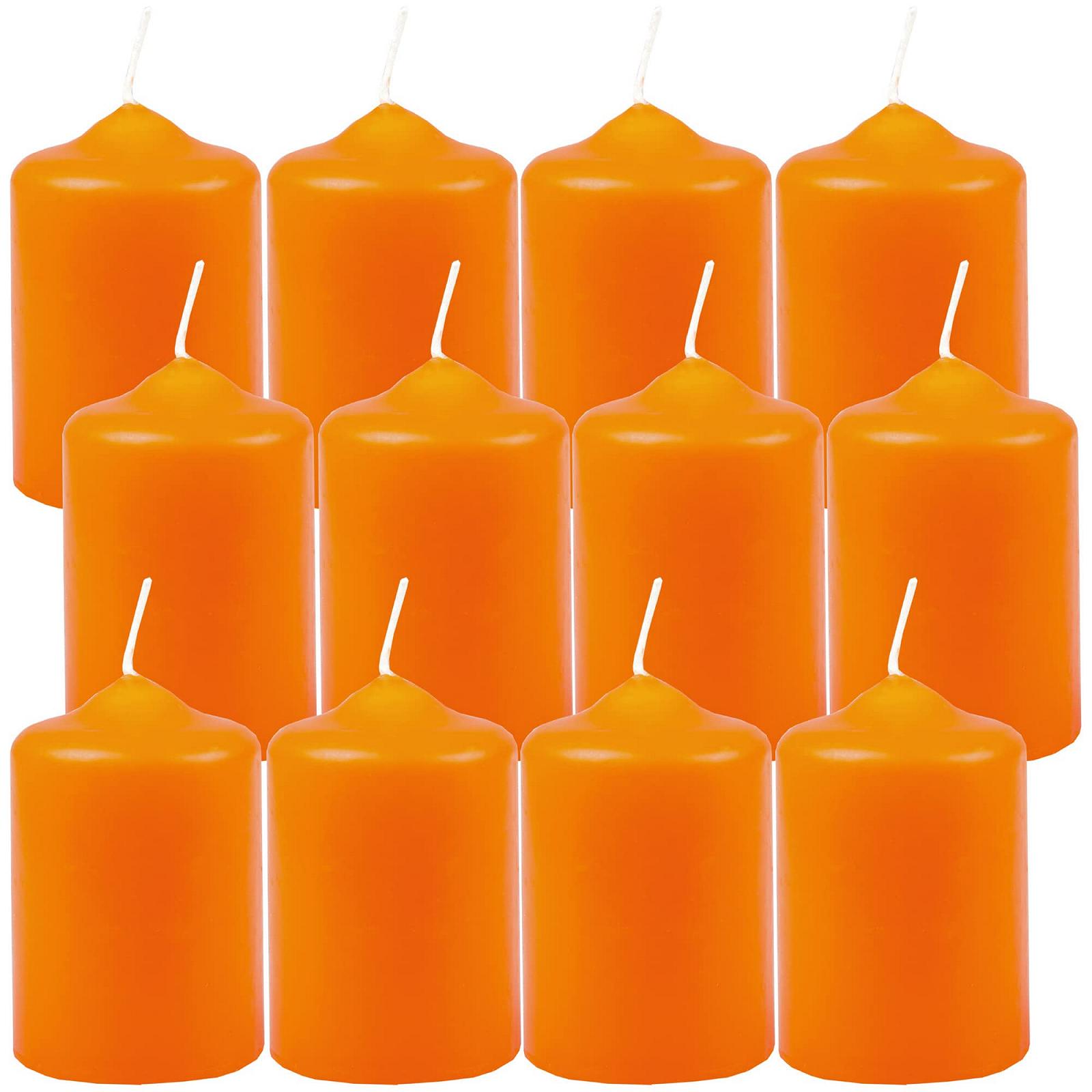 Свічки Wax Pillar Candles Оранжеві Діаметр 4 см х 6 см (упаковка 12 шт.), фото №1 Свічки Wax Pillar Candles Оранжеві Діаметр 4 см х 6 см (упаковка 12 шт.), фото №1