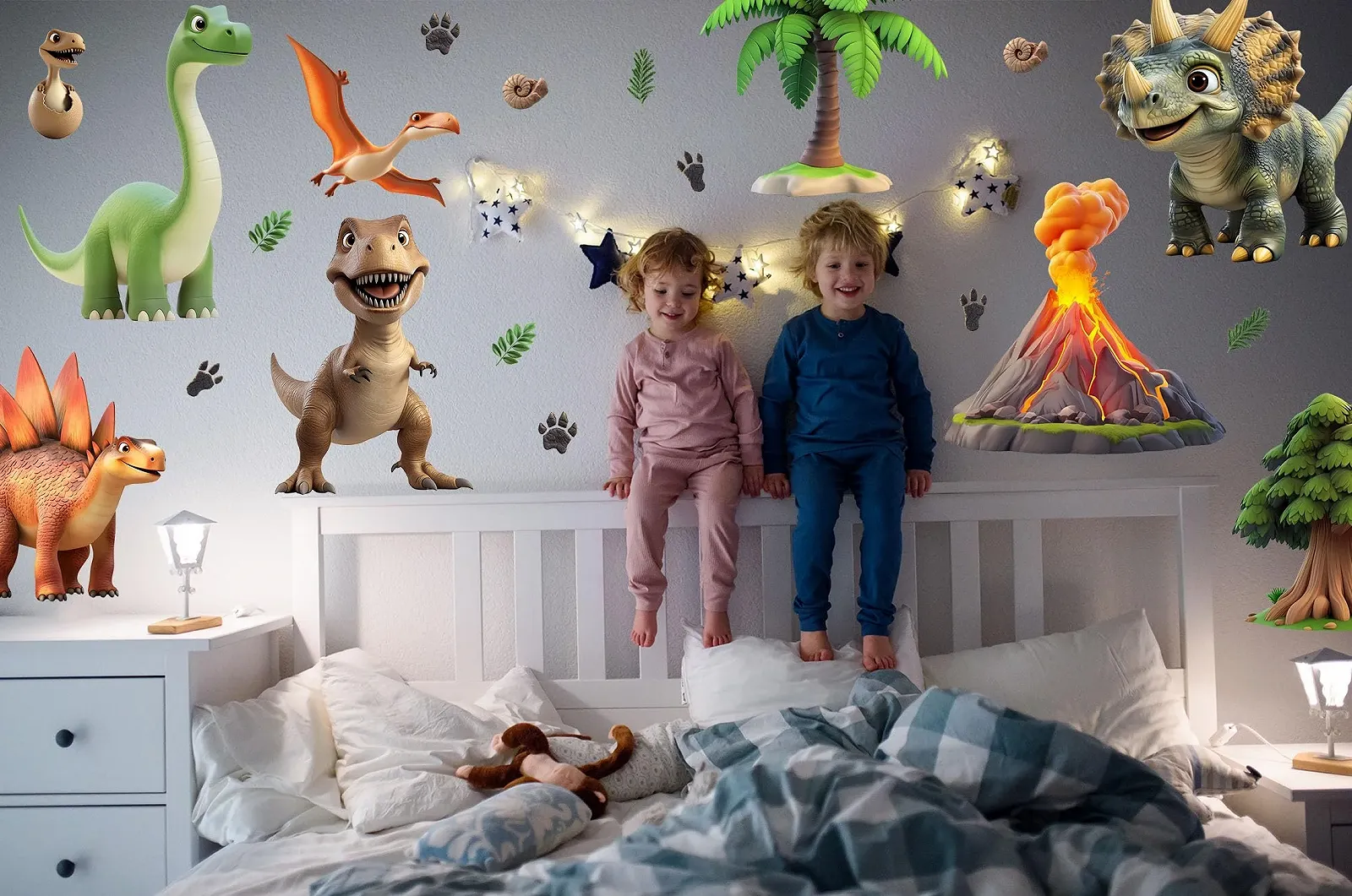 Наклейки на стену Динозавры 4 листа 36 штук, фото №4