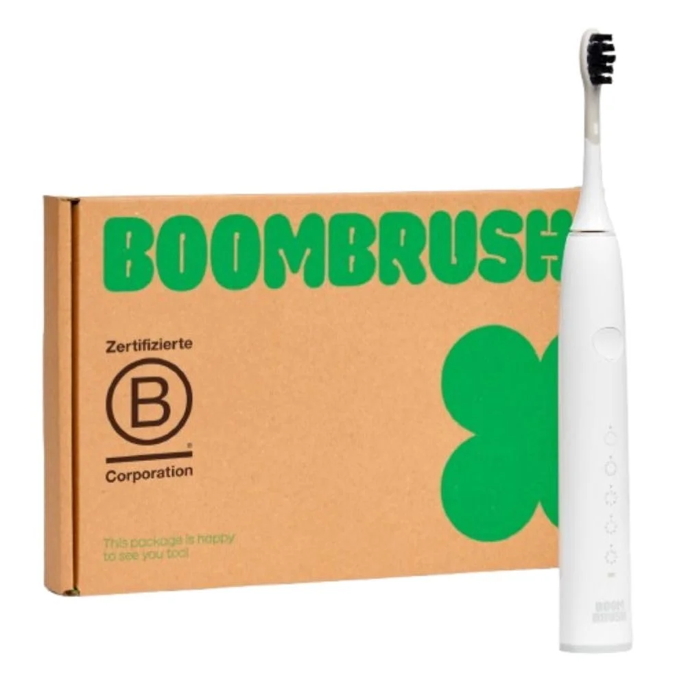 Электрическая звуковая зубная щетка BOOMBRUSH 90 дней работы White, фото №1