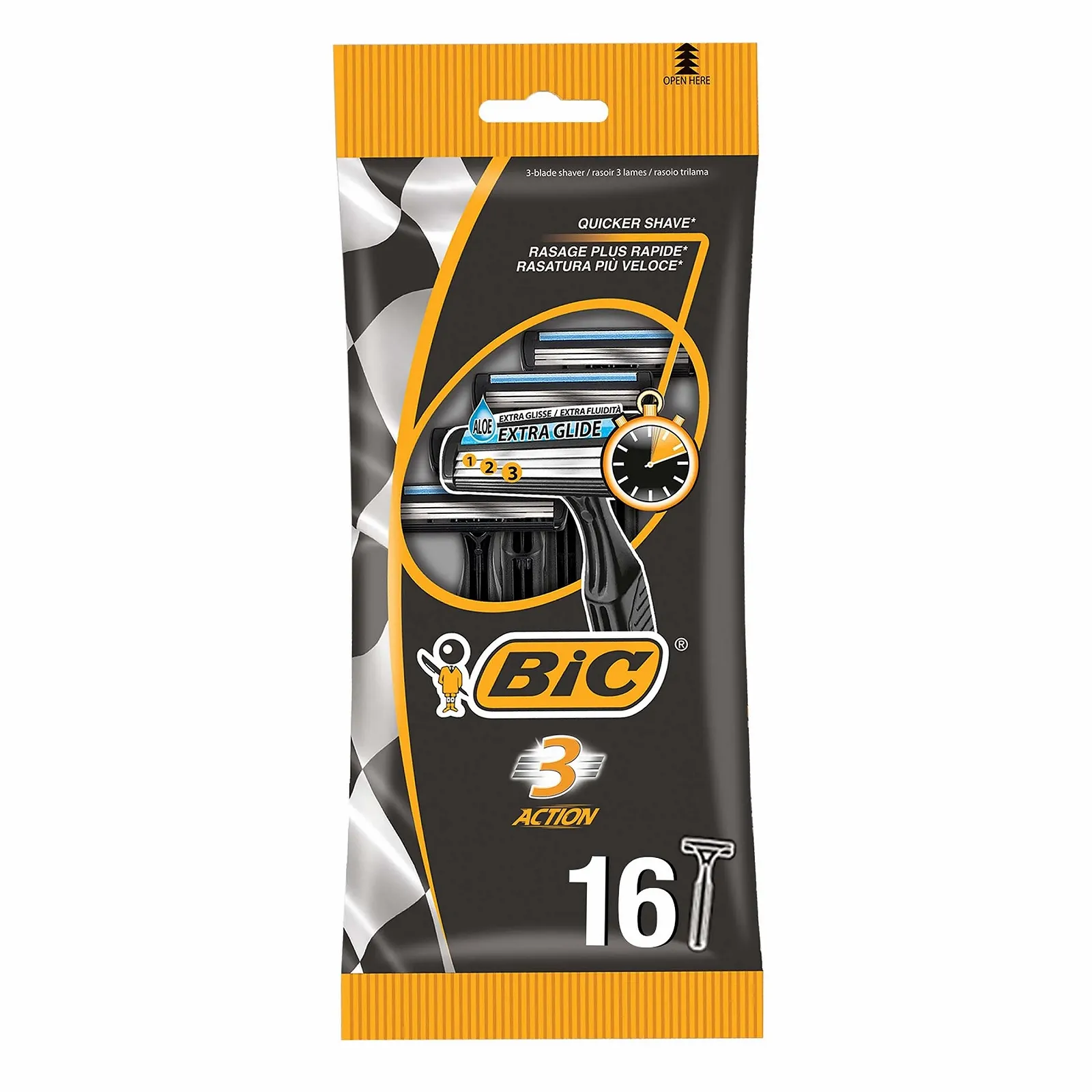Одноразовые бритвы BIC 3 Action Набор 4 упаковки по 4 шт., фото №1 Одноразовые бритвы BIC 3 Action Набор 4 упаковки по 4 шт., фото №1