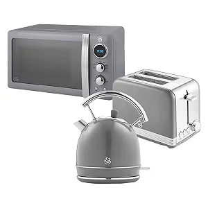 Купити Тостер Swan Retro на 2 скибочки Сірий - Фото 1 Тостер Swan Retro на 2 скибочки Сірий - Фото 1