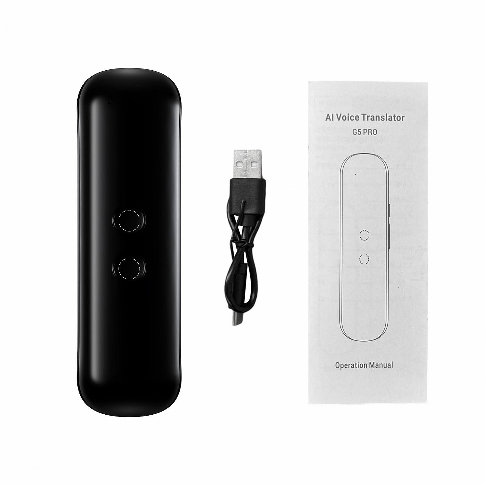 Перекладач мови G5 Pro Висока точність Портативний Двосторонній 127 мов BT, фото №5