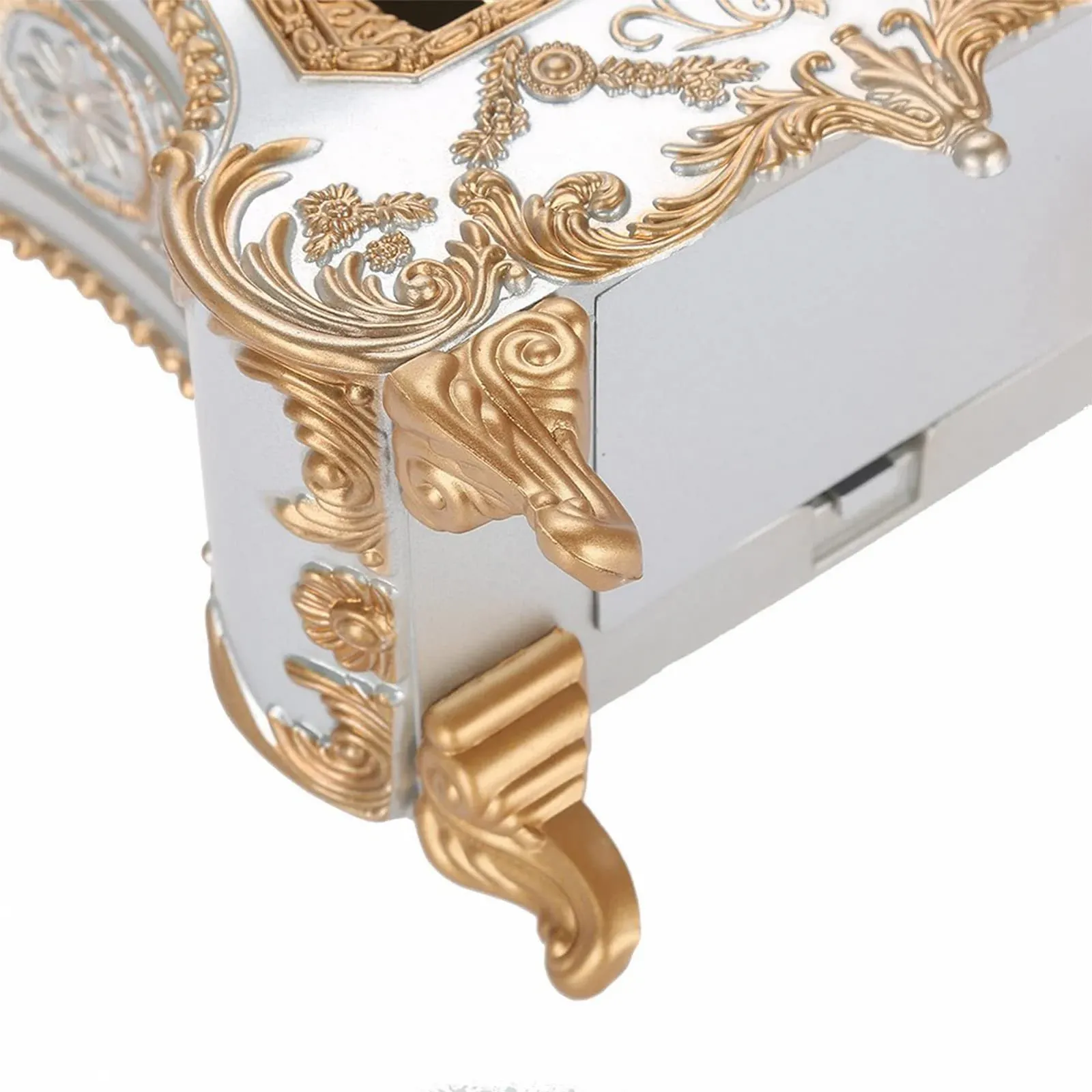 Настольные часы в винтажном стиле, пластиковые, для гостиной, белые, фото №3