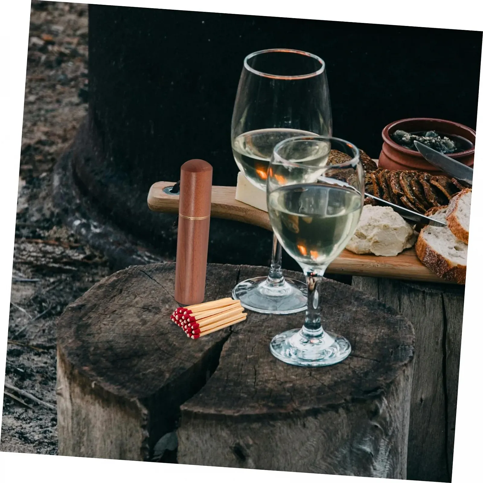 Коробка NAMOARLY Дерев'яна Портативна для зберігання з кресалом, для подорожей, виживання, палісандр, фото №5