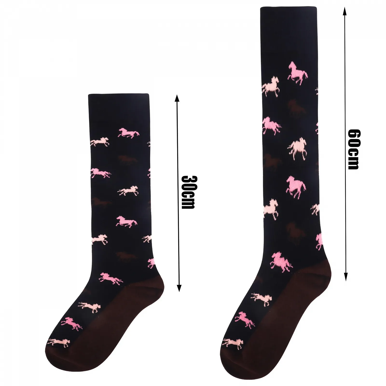 Гольфы Belloxis 39-42 Женские Конные Гольфы Подарок для Девочек Любителей Лошадей Гольфы до Колена Женские 39-42 Хлопок, фото №3