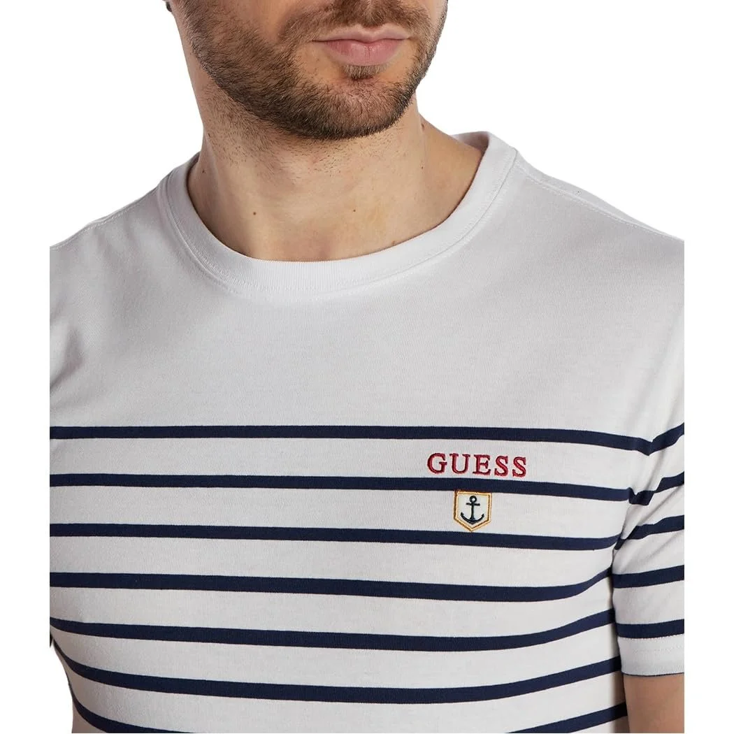 Футболка GUESS JEANS WHITE BLUE STRP, фото №6