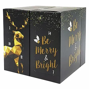 Адвент-календар для жінок Golden Deer Beauty з макіяжем та лаком для нігтів, Cube Fold, Cube Cosmetics - Фото 1