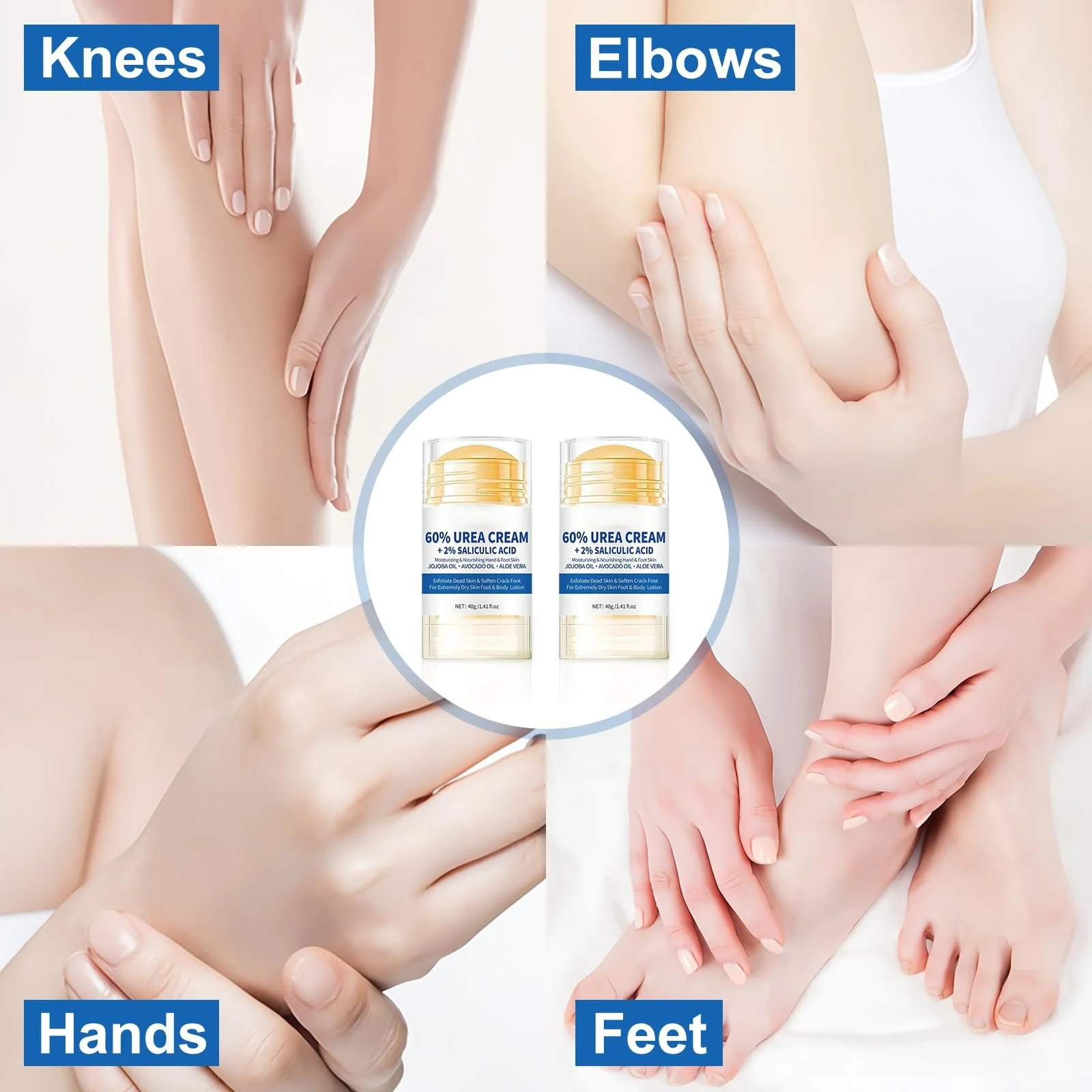 Крем для ног увлажняющий с мочевиной 60% и салициловой кислотой 2% против трещин (упаковка из 2 шт.), фото №6
