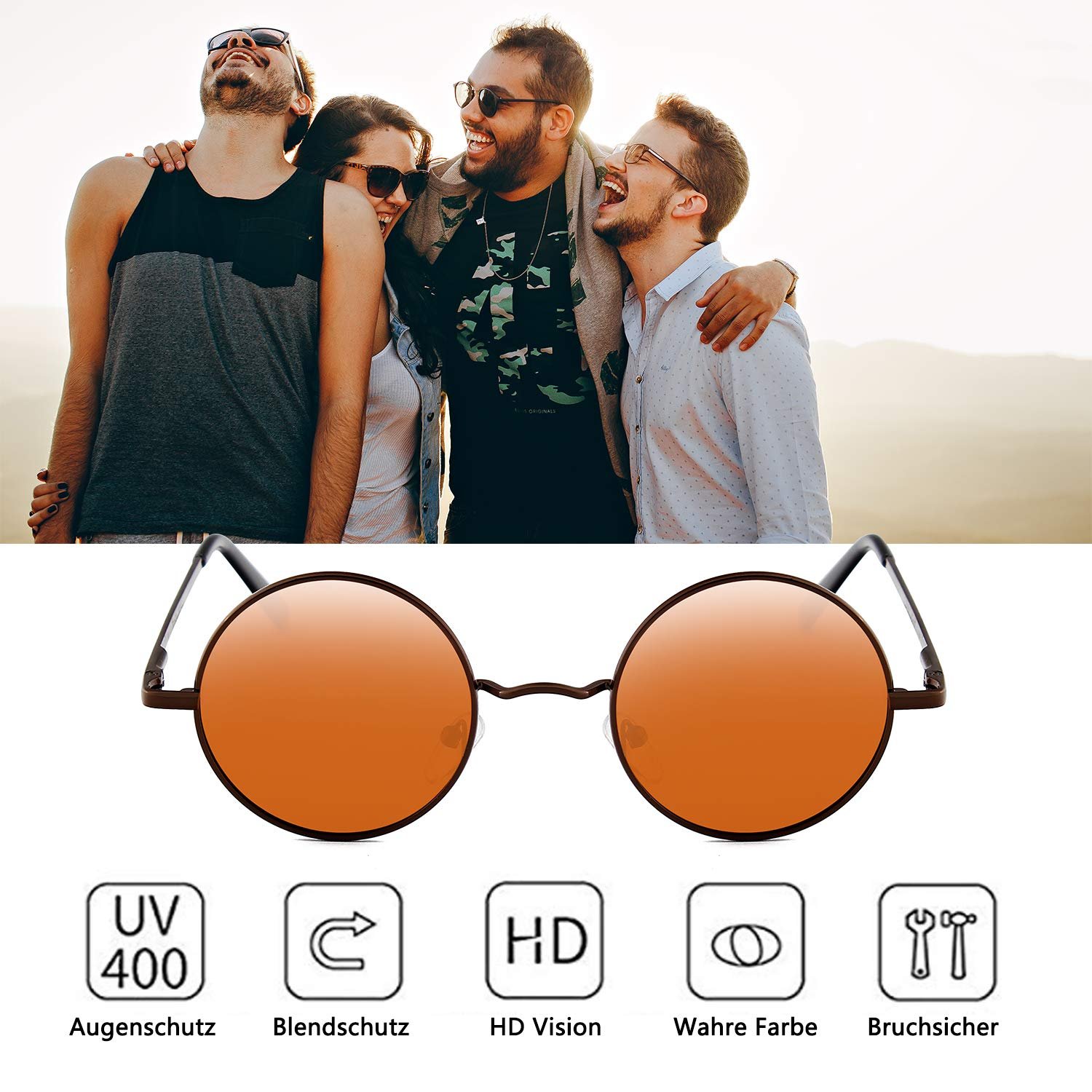 Круглые очки BangLong для мужчин и женщин, круглые поляризованные, фото №3