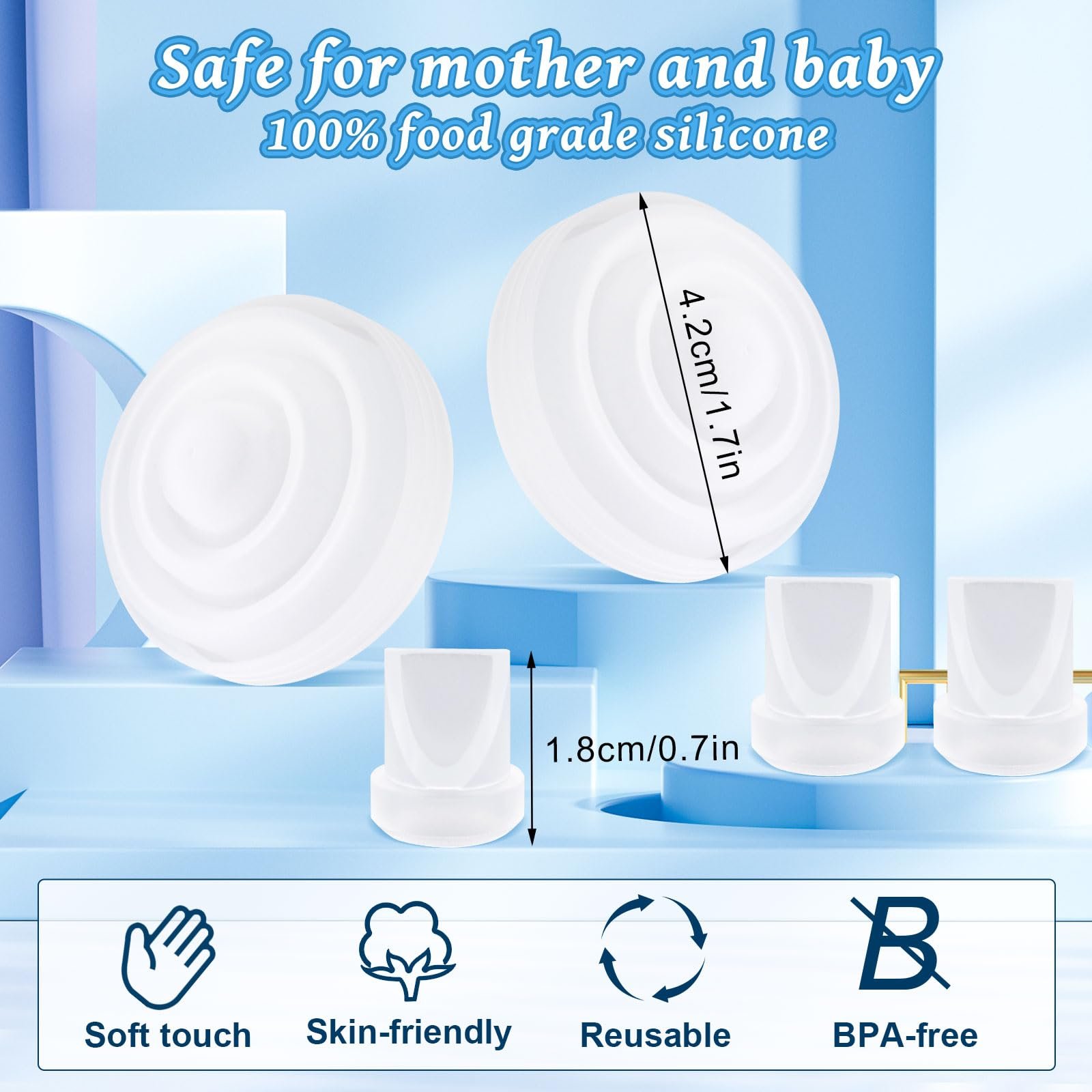 Запчасти для молокоотсоса 12 шт. для Mom Cozy M5, 8 клапанов Duck Bill и 4 силиконовые мембраны. Совместимы с M5, фото №2 Запчасти для молокоотсоса 12 шт. для Mom Cozy M5, 8 клапанов Duck Bill и 4 силиконовые мембраны. Совместимы с M5, фото №2