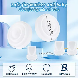 Запчастини для молоковідсмоктувача 12 шт. для Mom Cozy M5, 8 клапанів Duck Bill і 4 силіконові мембрани. Сумісні з M5 synthetic.ua - Фото 1